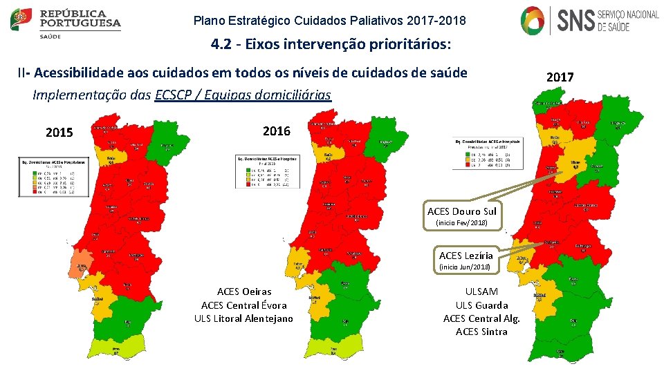 Plano Estratégico Cuidados Paliativos 2017 -2018 4. 2 - Eixos intervenção prioritários: II- Acessibilidade Plano Estratégico Cuidados Paliativos 2017 -2018 4. 2 - Eixos intervenção prioritários: II- Acessibilidade