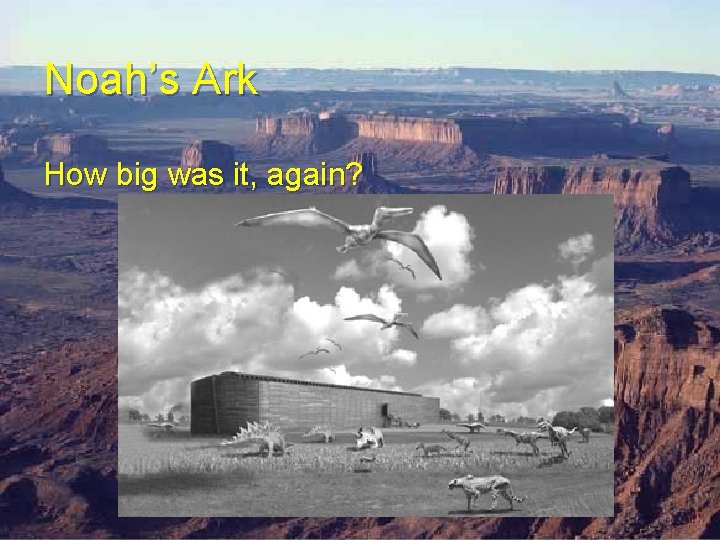 Noah’s Ark How big was it, again? Noah’s Ark How big was it, again?