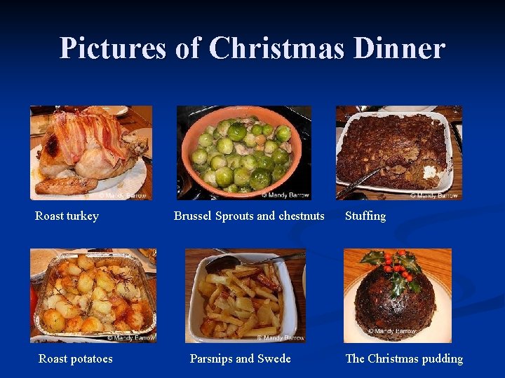 Pictures of Christmas Dinner Roast turkey Roast potatoes Brussel Sprouts and chestnuts Parsnips and