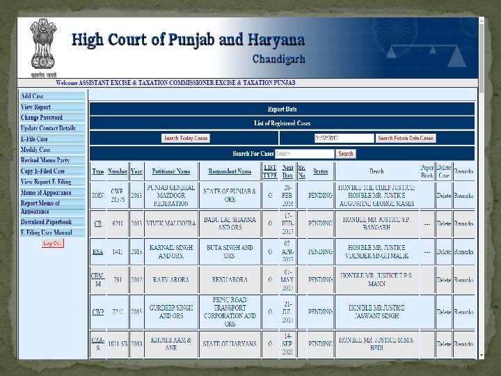 Punjab And Haryana High Court Case Status By Diary No 2025 www