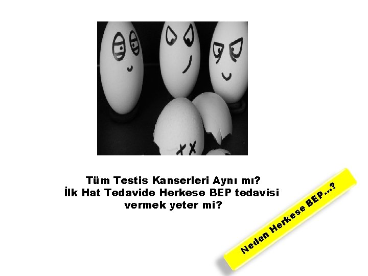 Tüm Testis Kanserleri Aynı mı? İlk Hat Tedavide Herkese BEP tedavisi vermek yeter mi?