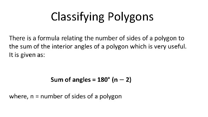Classifying Polygons 