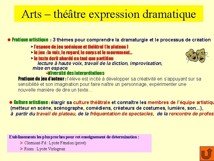 Arts – théâtre expression dramatique l Pratique artistique : 3 thèmes pour comprendre la