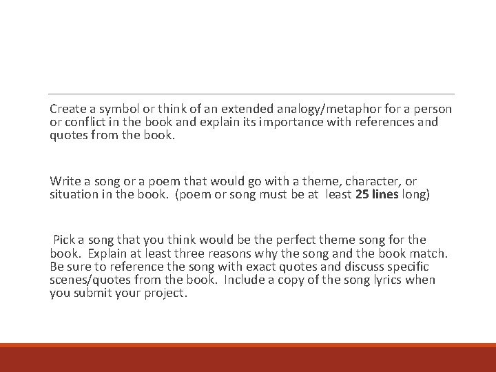  Create a symbol or think of an extended analogy/metaphor for a person or