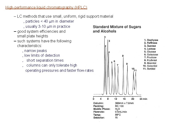 High-performance liquid chromatography (HPLC) – LC methods that use small, uniform, rigid support material