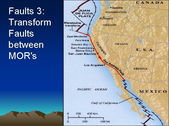 Faults 3: Transform Faults between MOR's 