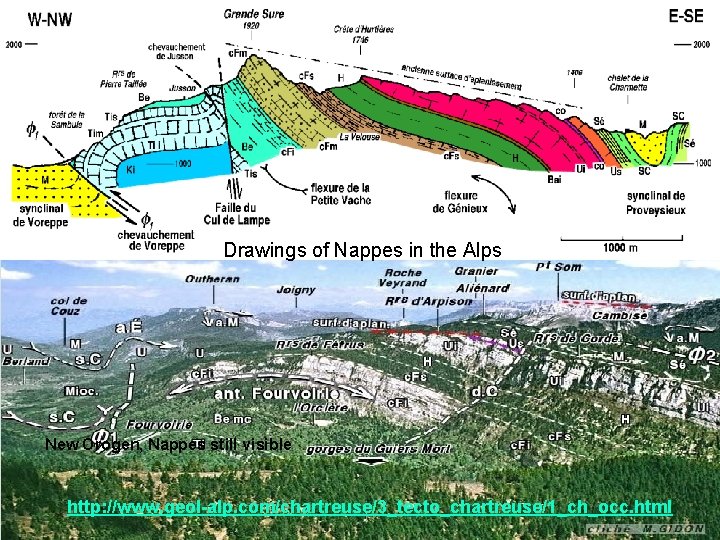 Drawings of Nappes in the Alps New Orogen, Nappes still visible http: //www. geol-alp.