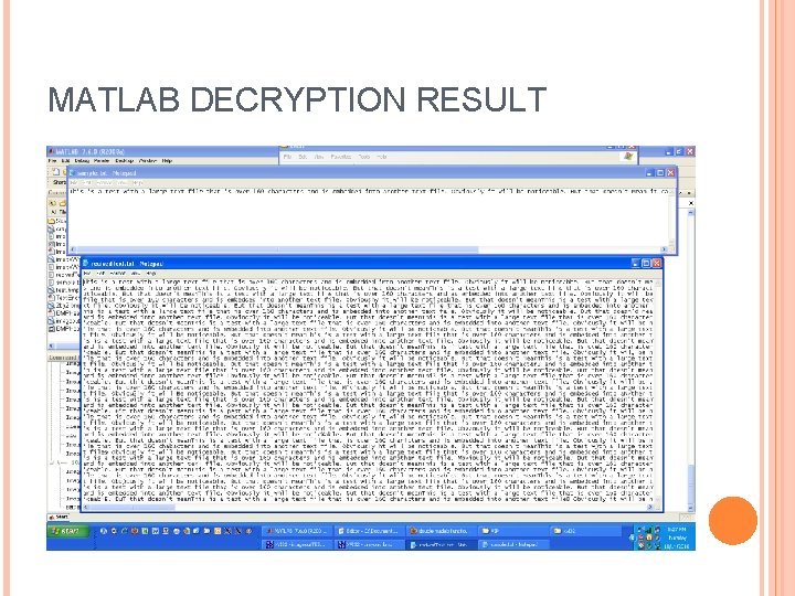 MATLAB DECRYPTION RESULT 