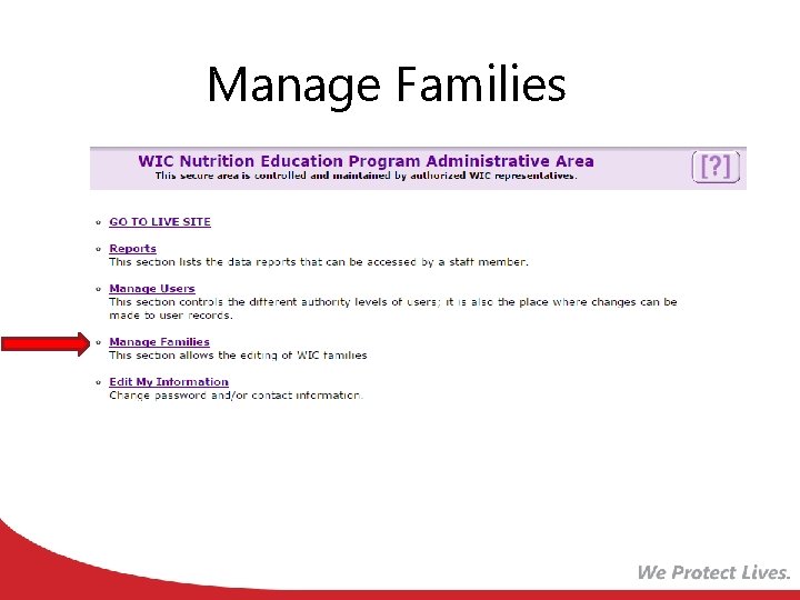 Manage Families Manage Families
