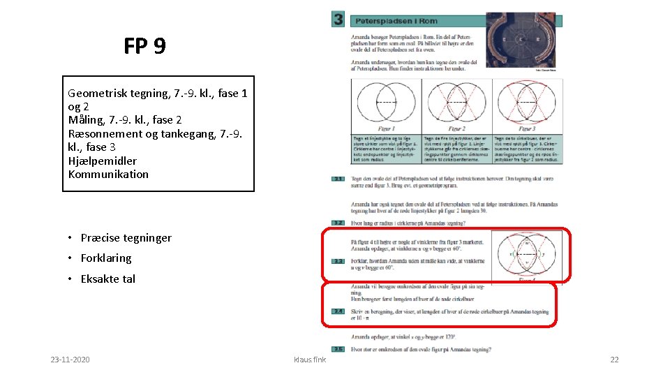 FP 9 Geometrisk tegning, 7. -9. kl. , fase 1 og 2 Måling, 7.