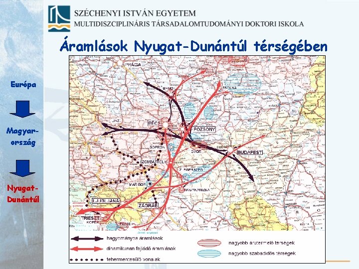 Áramlások Nyugat-Dunántúl térségében Európa Magyarország Nyugat. Dunántúl 