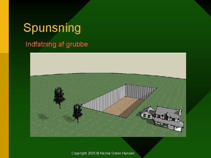 Spunsning Indfatning af grubbe Copyright 2005 © Nicolai Green Hansen 