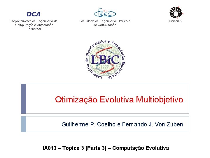 Departamento de Engenharia de Computação e Automação Industrial Faculdade de Engenharia Elétrica e de