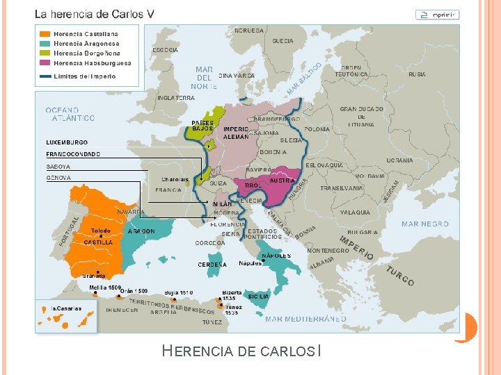 HERENCIA DE CARLOS I 