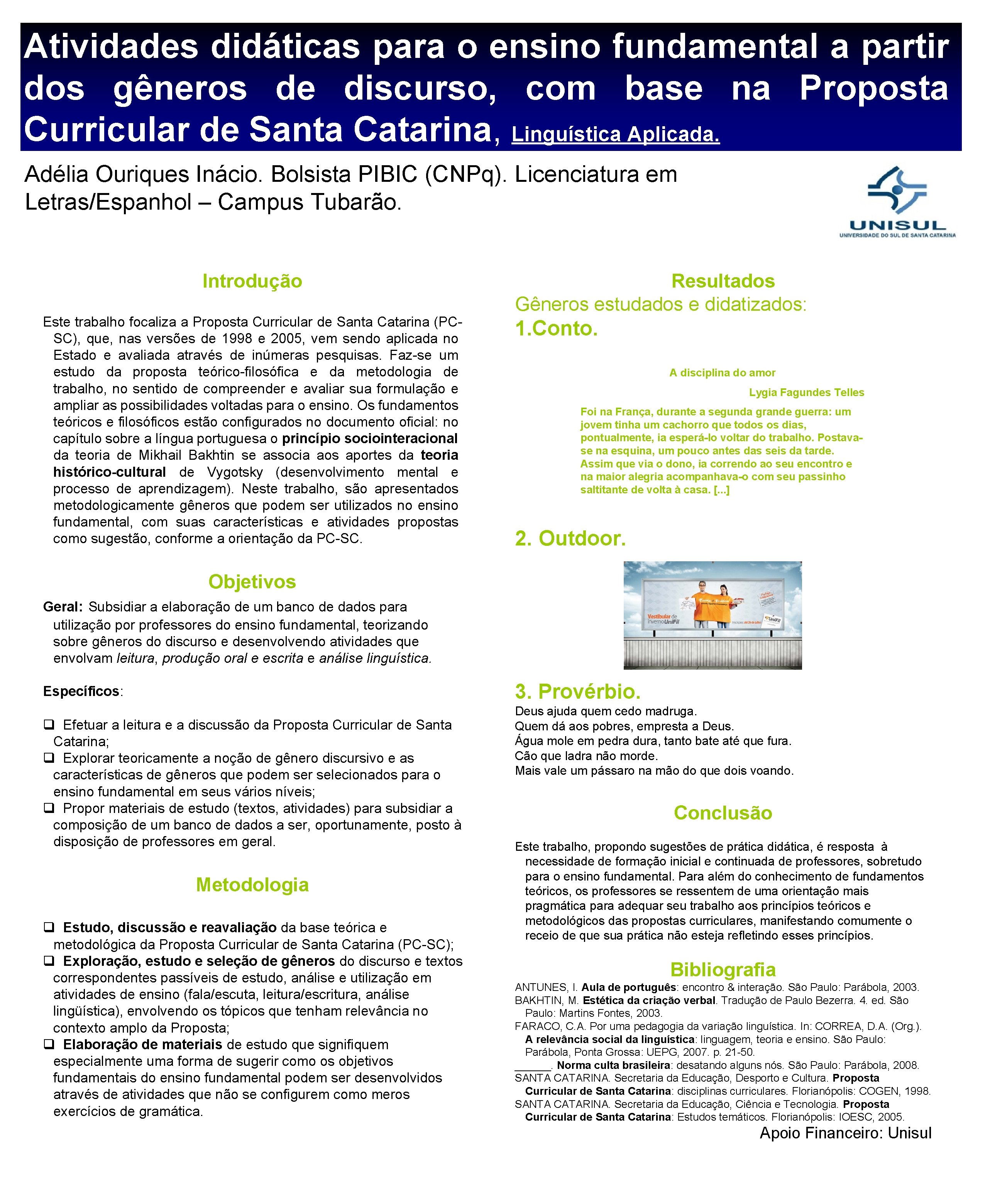 Atividades didáticas para o ensino fundamental a partir dos gêneros de discurso, com base