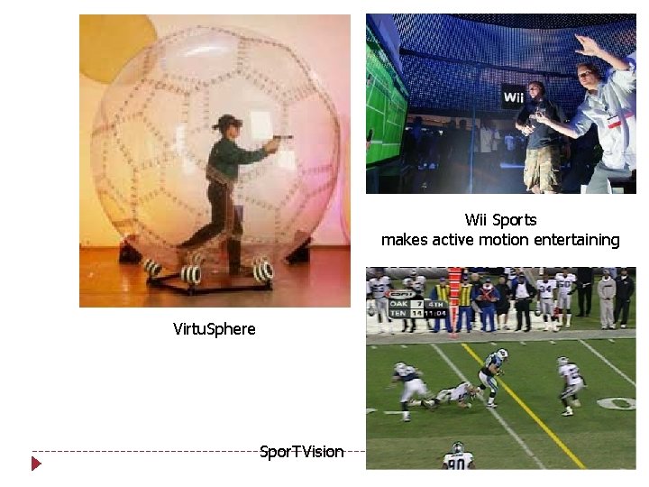 Wii Sports makes active motion entertaining Virtu. Sphere Spor. TVision http: //electronics. howstuffworks. com