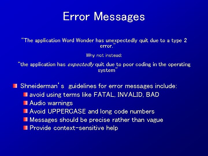 Error Messages “The application Word Wonder has unexpectedly quit due to a type 2