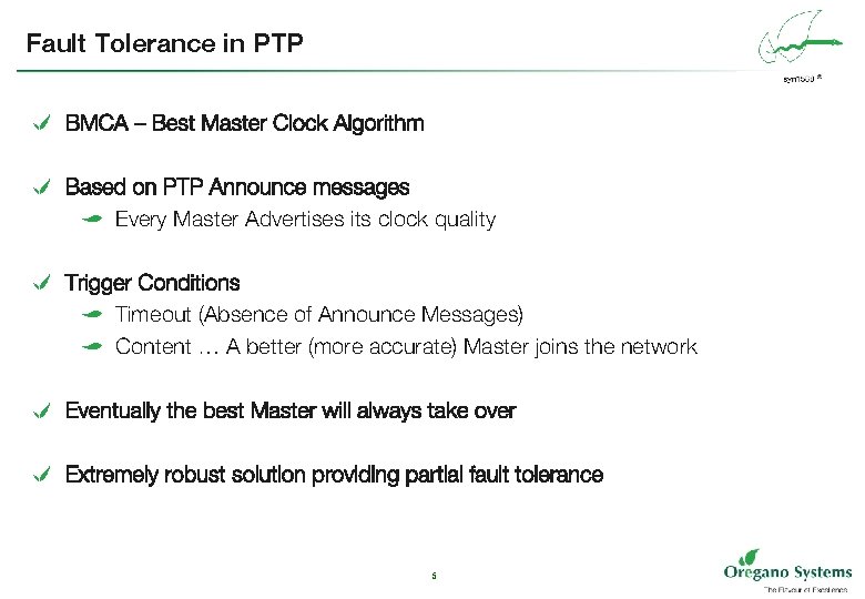 Fault Tolerance in PTP e BMCA – Best Master Clock Algorithm e Based on