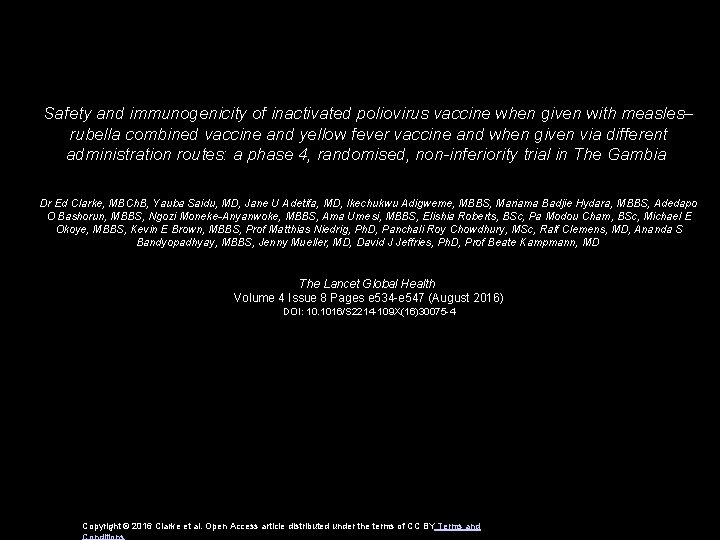 Safety and immunogenicity of inactivated poliovirus vaccine when given with measles– rubella combined vaccine