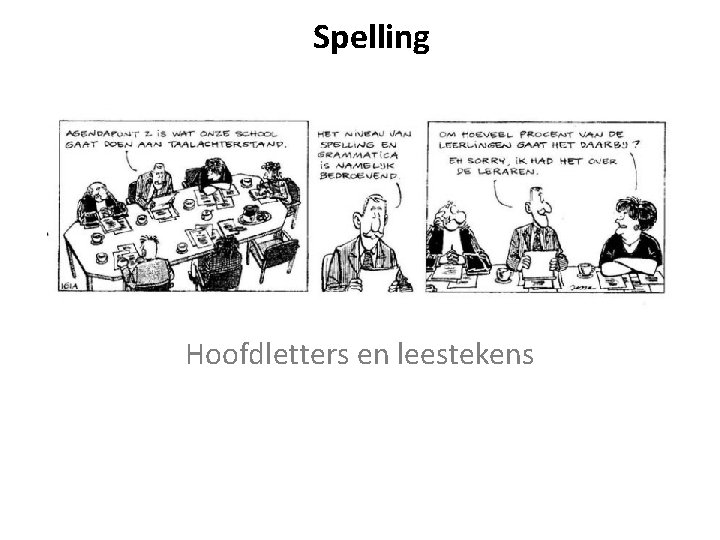 Spelling Hoofdletters en leestekens 