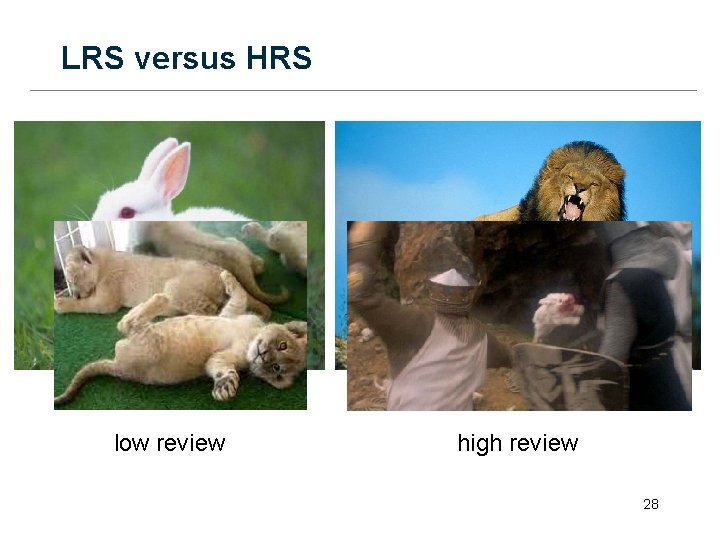 LRS versus HRS low review high review 28 