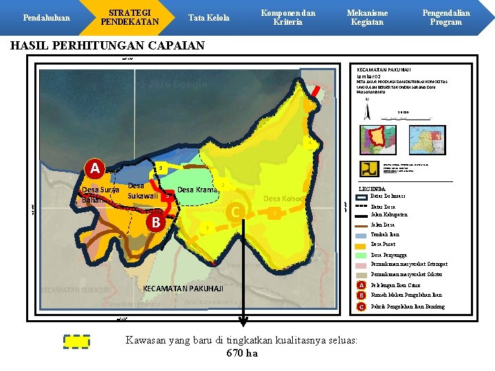 STRATEGI PENDEKATAN Pendahuluan Komponen dan Kriteria Tata Kelola Mekanisme Kegiatan Pengendalian Program HASIL PERHITUNGAN