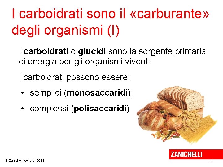 I carboidrati sono il «carburante» degli organismi (I) I carboidrati o glucidi sono la