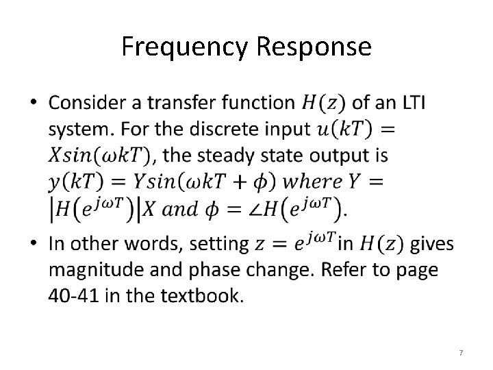 Frequency Response • 7 