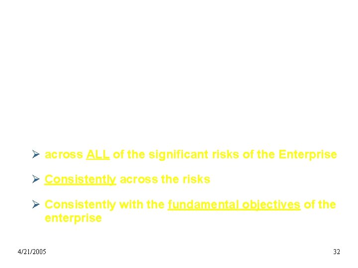 What is the difference between Risk Management and ERM? An ERM Program comprehensively applies