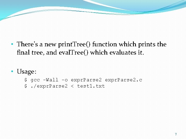  • There's a new print. Tree() function which prints the final tree, and