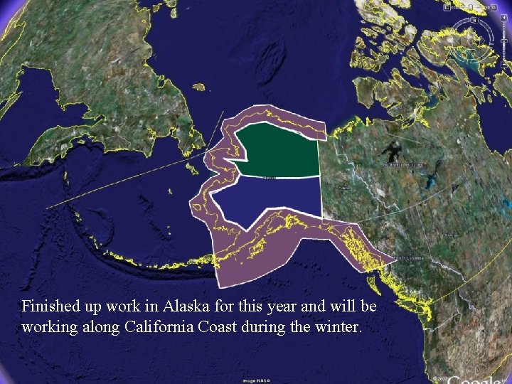 Finished up work in Alaska for this year and will be working along California