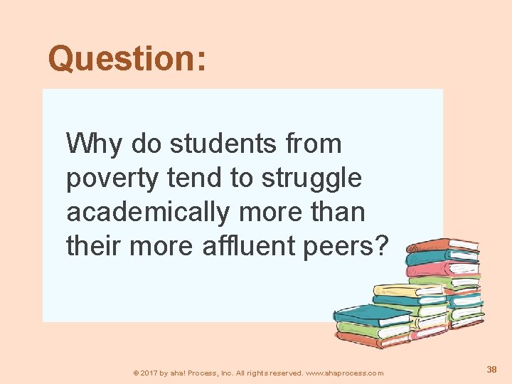 Question: Why do students from poverty tend to struggle academically more than their more