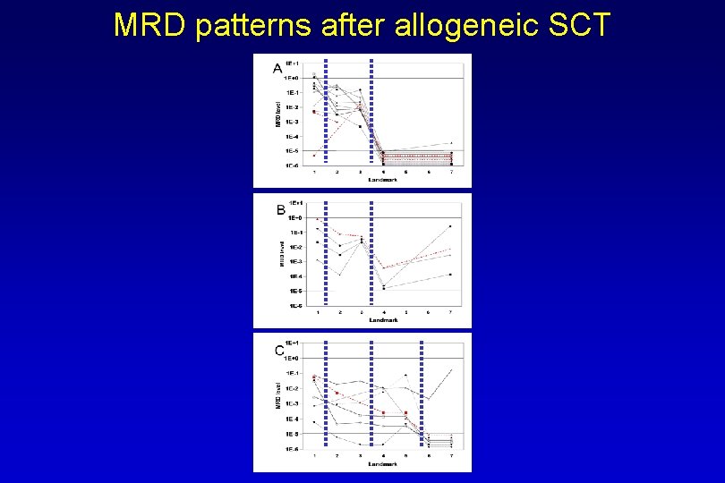 MRD patterns after allogeneic SCT 