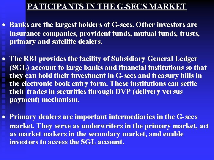 Chapter 4 Securities Market The Battlefield Outline Structure