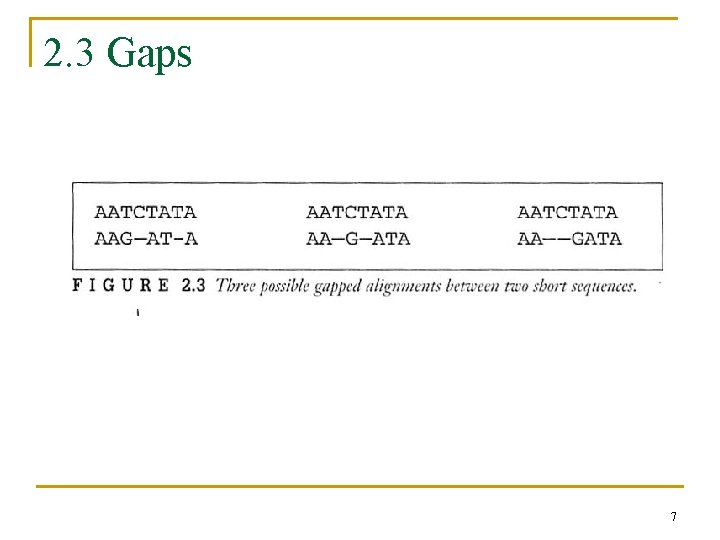 2. 3 Gaps 7 