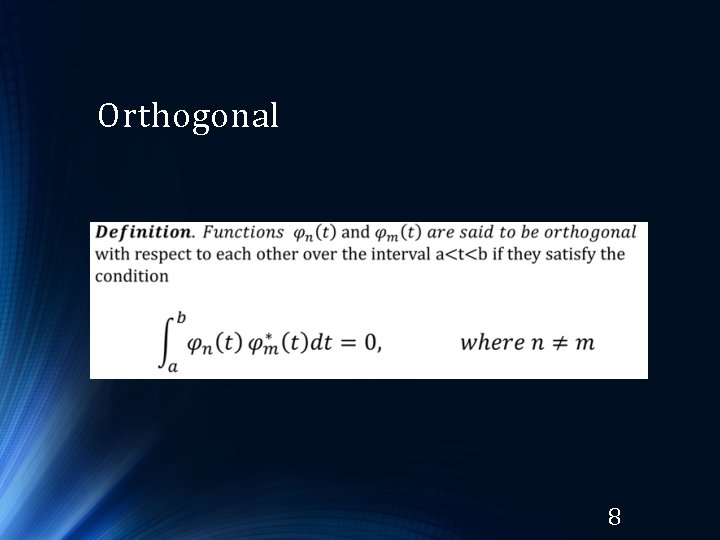 Orthogonal 8 Orthogonal 8