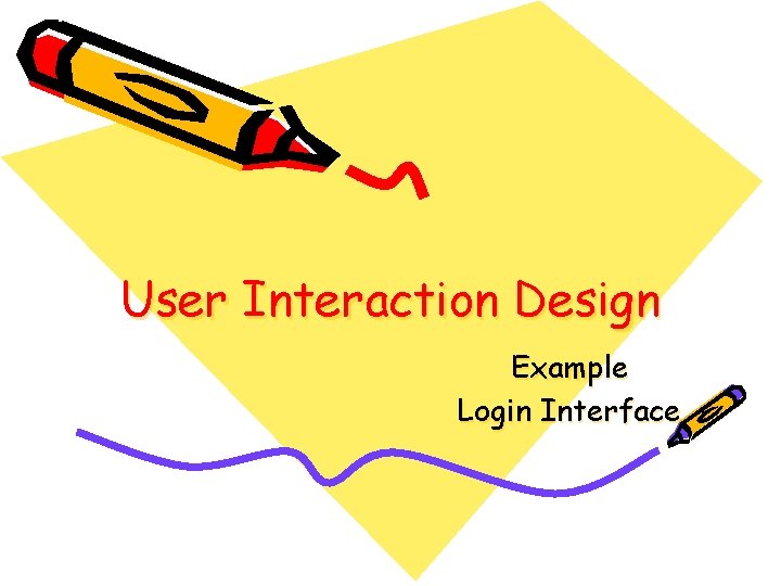 User Interaction Design Example Login Interface 