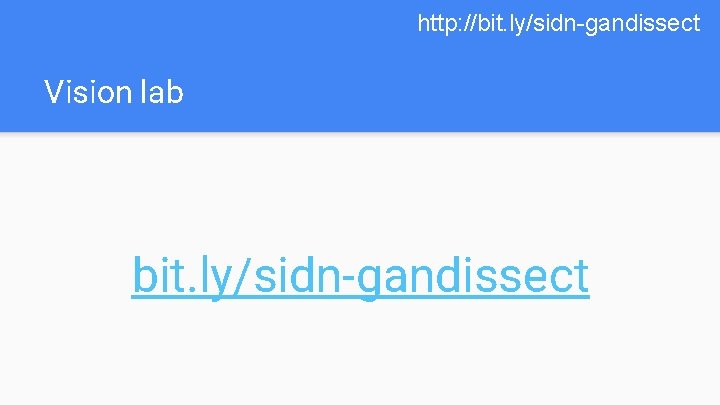 http: //bit. ly/sidn-gandissect Vision lab bit. ly/sidn-gandissect 