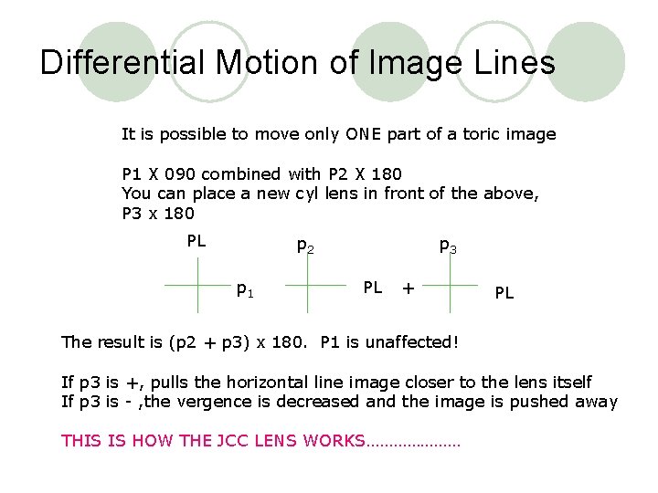 Differential Motion of Image Lines It is possible to move only ONE part of