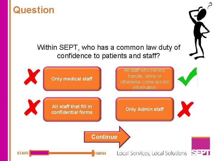 Question Within SEPT, who has a common law duty of confidence to patients and