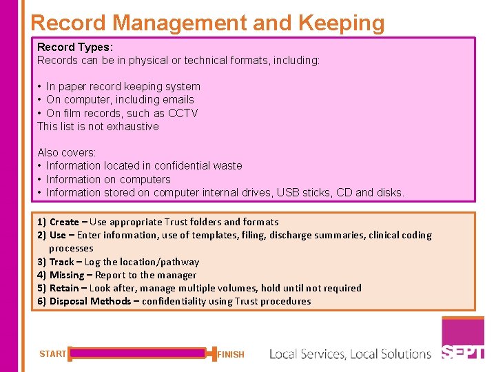 Record Management and Keeping Record Types: Records can be in physical or technical formats,