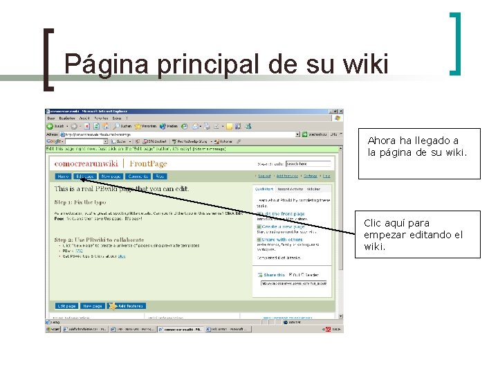 Página principal de su wiki Ahora ha llegado a la página de su wiki.