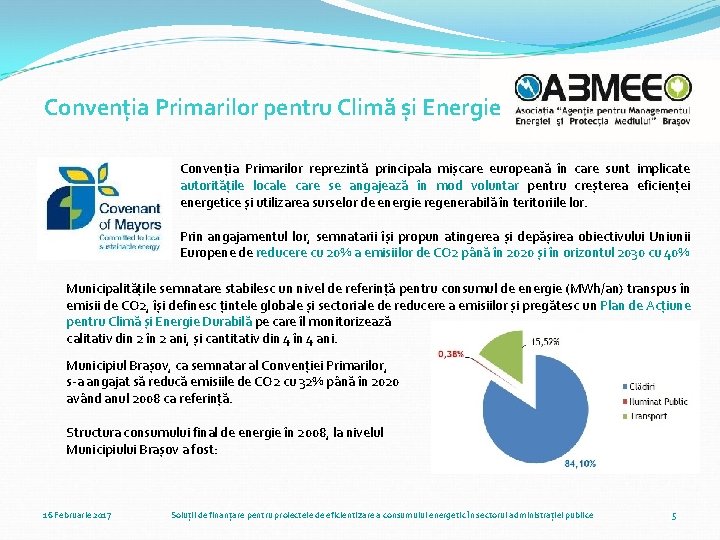 Convenția Primarilor pentru Climă și Energie Convenția Primarilor reprezintă principala mișcare europeană în care