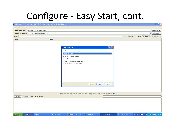 Configure - Easy Start, cont. 