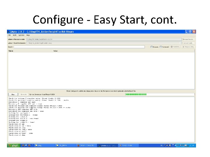 Configure - Easy Start, cont. 