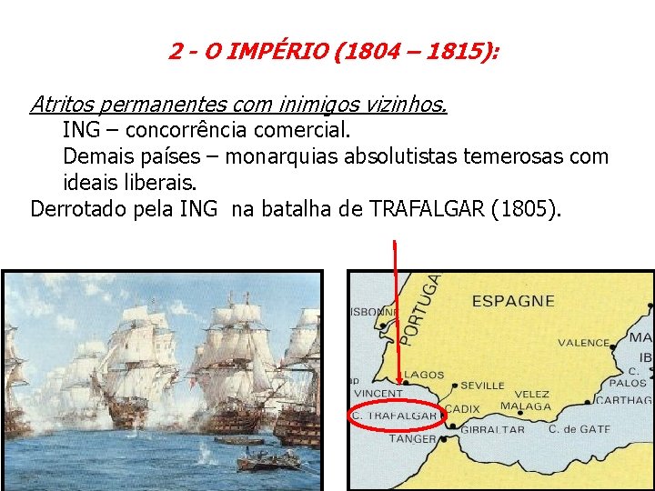 2 - O IMPÉRIO (1804 – 1815): Atritos permanentes com inimigos vizinhos. ING –