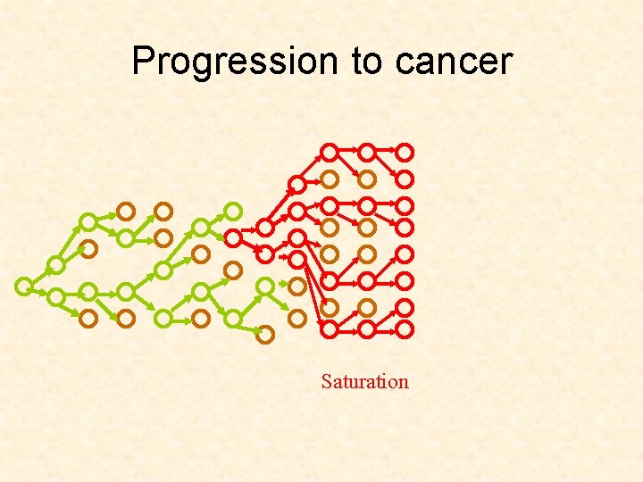 Progression to cancer Saturation 