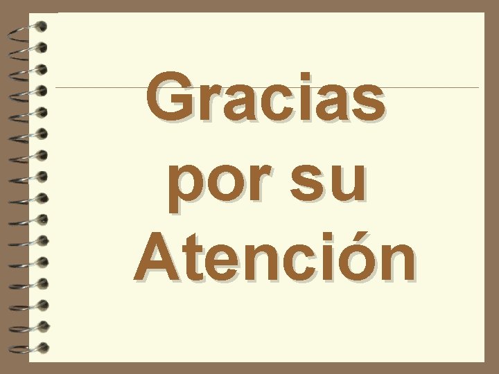 Gracias por su Atención 