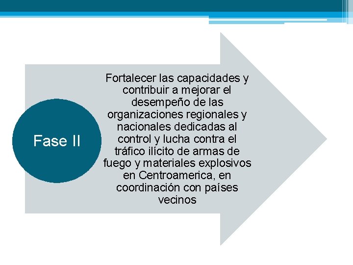 Fase II Fortalecer las capacidades y contribuir a mejorar el desempeño de las organizaciones