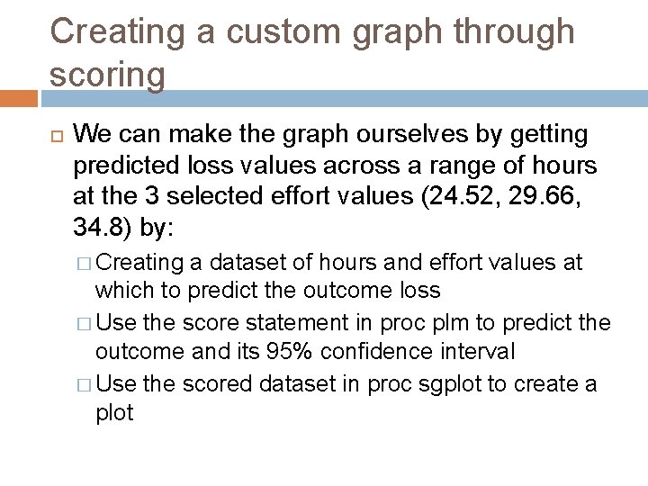 Creating a custom graph through scoring We can make the graph ourselves by getting